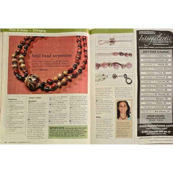 Bead And Button Magazine December 2007 Stitch A Dazzling Crystal Necklace - Picture 6 of 16
